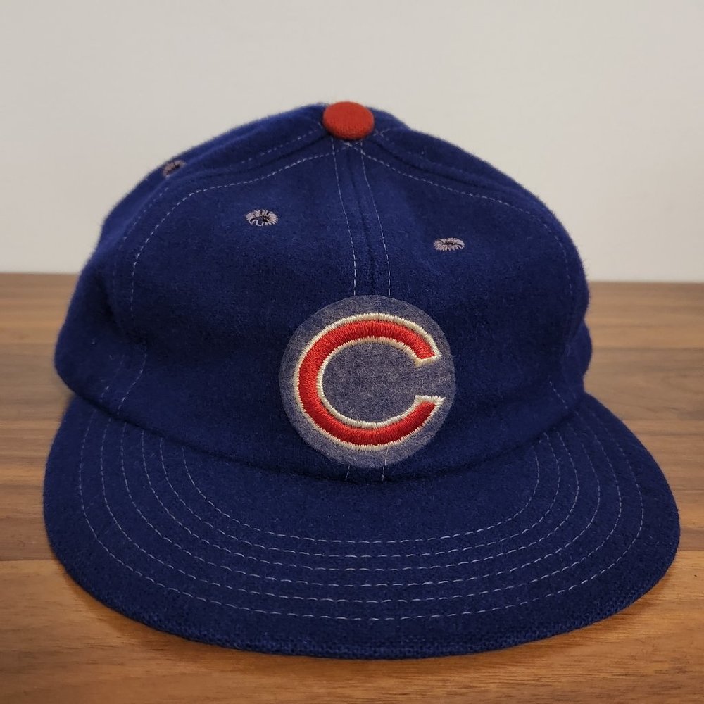 Vintage Chicago Cubs MLB 1960's RARE Wilson 100% Wool UNION MADE Hat Medium